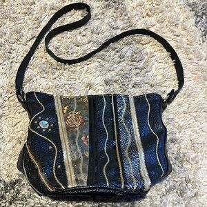 Vintage Pacific express purse sequin bling retro design
